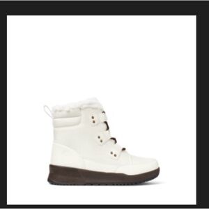 Polo by Ralph Lauren Snowy White Boots with Dark Brown Sole